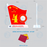 Đồng hồ Kara - Đồng hồ để bàn pha lê lá cờ số 40