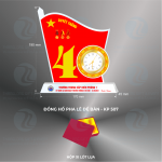 Đồng hồ Kara - Đồng hồ để bàn pha lê lá cờ 40